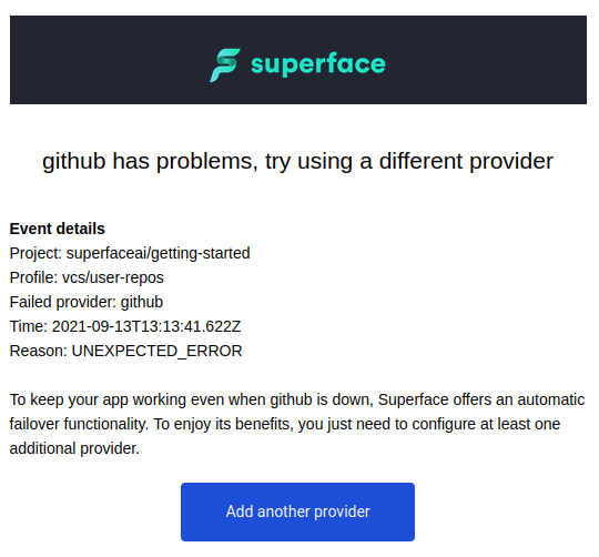 Email stating that github has problems, try using a different provider.