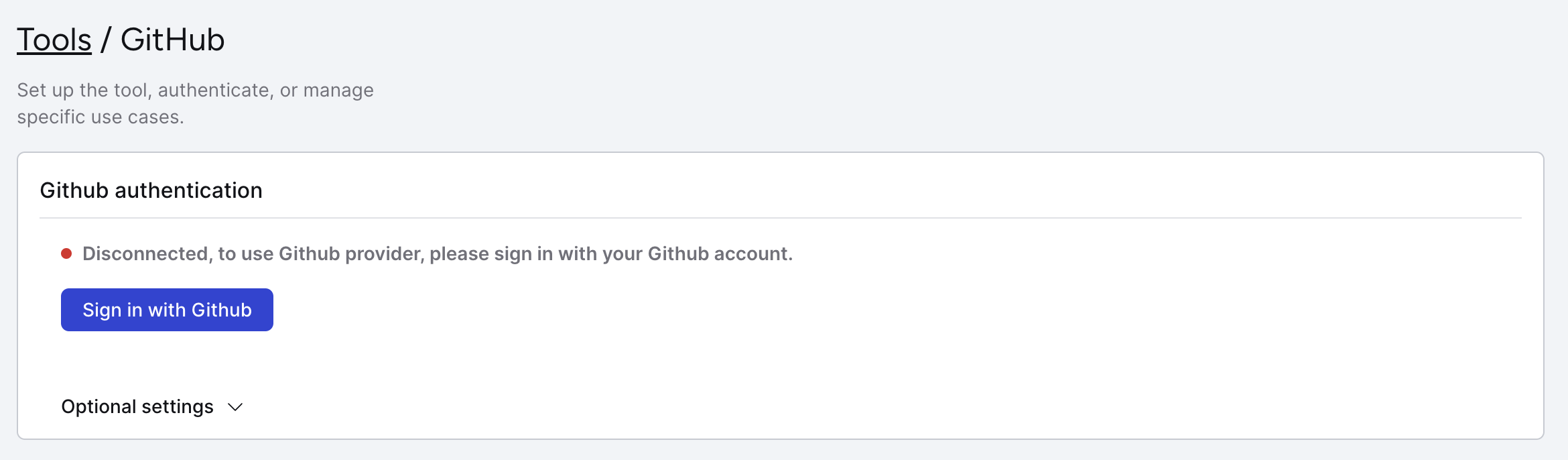 Connect to GitHub to authenticate the access you need