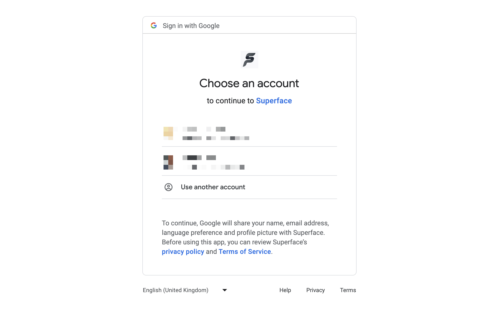 Authenticate the permissions on Google