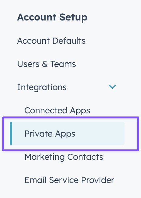 Private Apps in HubSpot