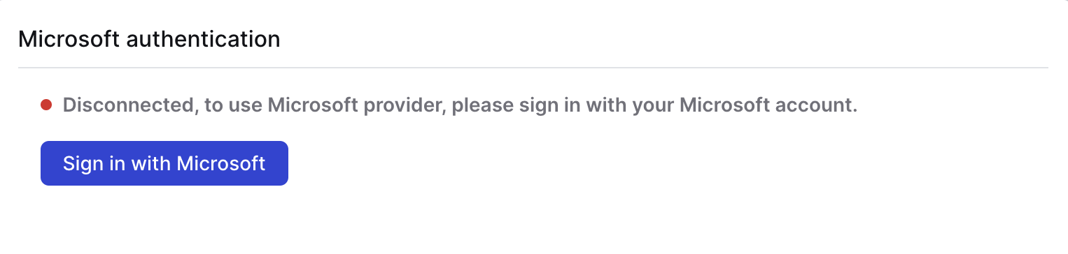 Sign in with Microsoft button
